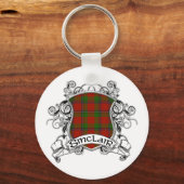 Sinclair Tartan Shield Schlüsselanhänger (Vorderseite)