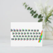 Sinclair ZX Spektrum Keyboard Keys Postkarte (Stehend Vorderseite)
