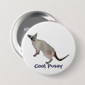 Sind cooler, cooler Pussy siamesisch Button (Vorne & Hinten)