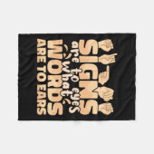 Sind die Worte für Ohren, die Sprache A Fleecedecke (Vorderseite (Horizontal))