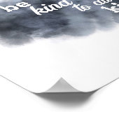 sind freundlich Aquarellgraue und weiße Zitate Poster (Ecke)