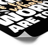 Sind für Augen, was Wörter sind zu Ohren als Zeich Poster (Ecke)