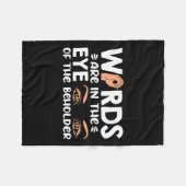 Sind in deinem Auge der Beholder American Sign Lan Fleecedecke (Vorderseite (Horizontal))