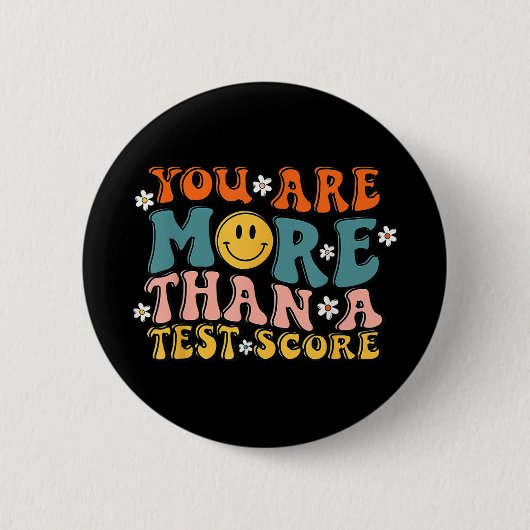 sind mehr als ein Test-Score Groovy Lehrer Testing Button (Vorderseite)