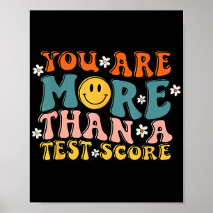 sind mehr als ein Test-Score Groovy Lehrer Testing Poster