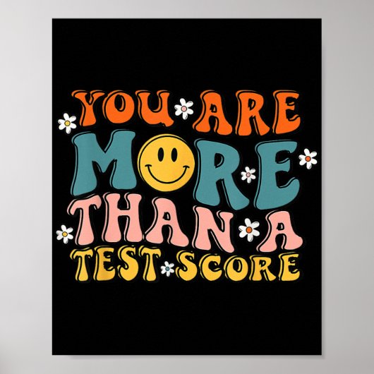 sind mehr als ein Test-Score Groovy Lehrer Testing Poster (Vorne)