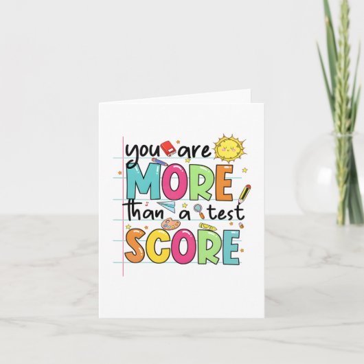 sind mehr als ein Test-Score-Lehrer Test Da Karte (Vorderseite)