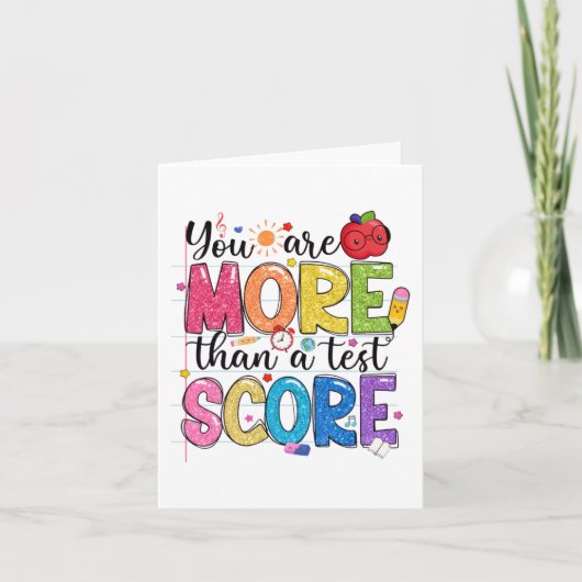 sind mehr als ein Test Score Test Day Teache Karte (Vorderseite)