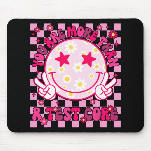 sind mehr als ein Test Score Testing Day Smile Hip Mousepad (Vorne)