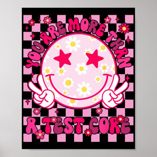 sind mehr als ein Test Score Testing Day Smile Hip Poster (Vorne)