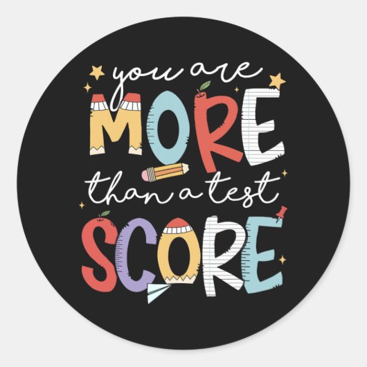 sind mehr als ein Test-Score-Teststaar-Test Runder Aufkleber (Vorderseite)