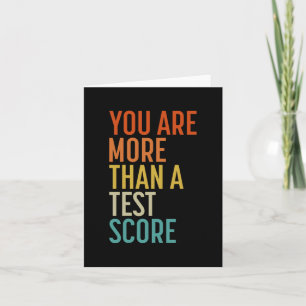 sind mehr als ein Test Score Vintag Lehrer Testing Karte