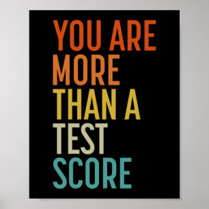 sind mehr als ein Test Score Vintag Lehrer Testing Poster
