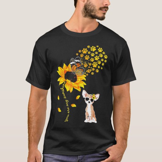 Sind meine Sonnenblume Chihuahua Shirt für Männer? (Vorderseite)
