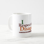 Sind respektvoll Tasse anderer Meinung (Vorderseite Links)
