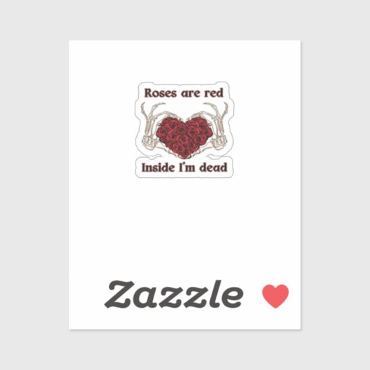 Sind rot Ich bin tot klassisch? Aufkleber (Blatt)