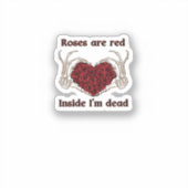 Sind rot Ich bin tot klassisch? Aufkleber (Vorderseite)