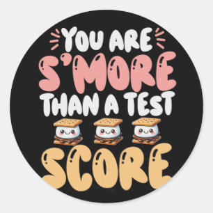 Sind S#39; #39; mehr als ein Test-Score-Staat-Test Runder Aufkleber