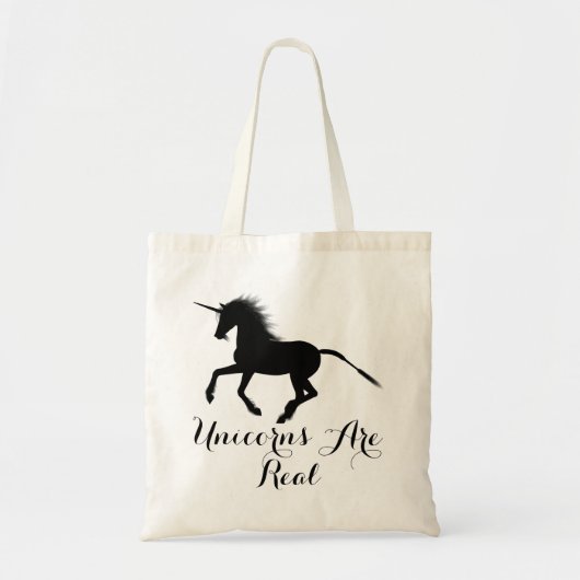Sind schwarze SilhouetteUnicorns der Typografie-| Tragetasche (Vorne)