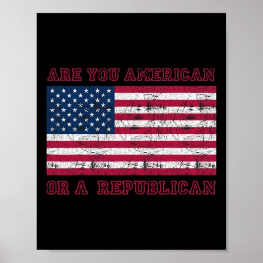 Sind Sie Amerikaner oder Republikaner Poster (Vorne)