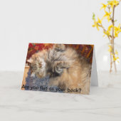 Sind Sie auf Ihrer Rückseite flach? Vanya kann Karte (Gelbe Blume)