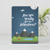 Sind Sie bereit für ein Abenteuer?JA! Einladung (Stehend Vorderseite)