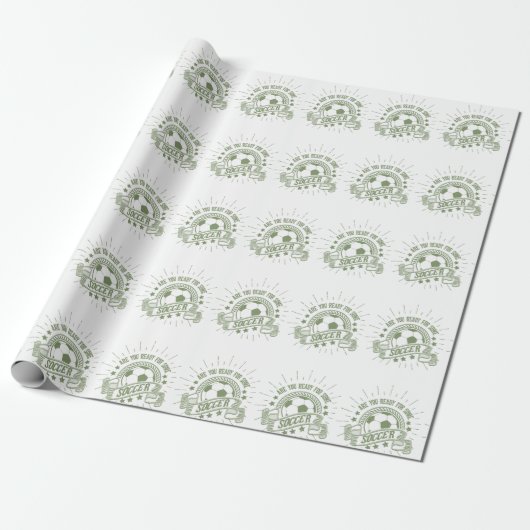 Sind Sie bereit für etwas Fußball? Geschenkpapier (Ungerollt)