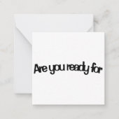 Sind Sie bereit für ... KACK? Mitteilungskarte (Vorderseite)