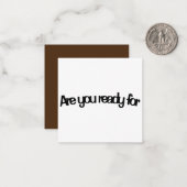 Sind Sie bereit für ... KACK? Mitteilungskarte (Vorderseite/Rückseite Beispiel)