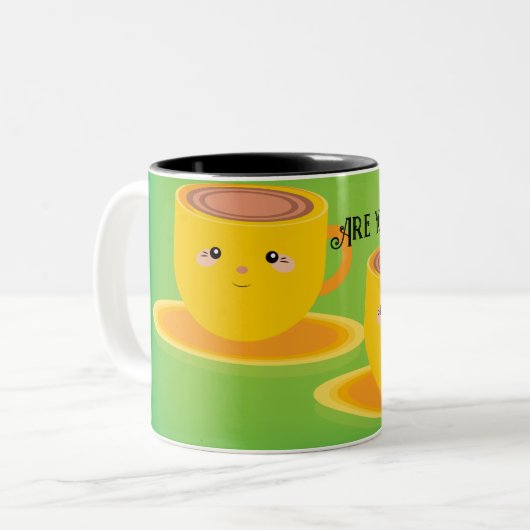 Sind Sie bereit für Tee/Kaffee Mugs Cups Zweifarbige Tasse (Vorderseite Links)
