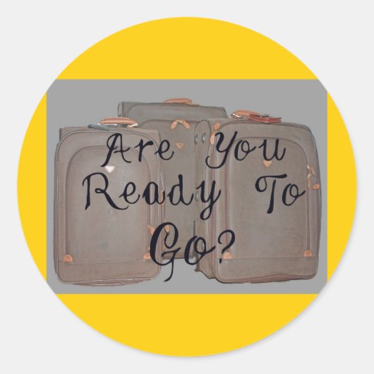 SIND SIE BEREIT ZU GEHEN RUNDER AUFKLEBER (Vorderseite)