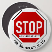 Sind Sie Christlich Zeugen Abzeichen Gerettet? Button (Vorne & Hinten)