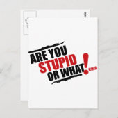 Sind Sie Dummkopf oder welches Logo für den Weiter Postkarte (Vorne/Hinten)