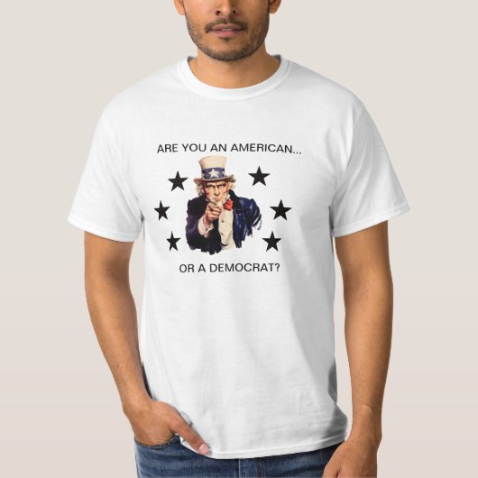 Sind Sie ein Amerikaner oder ein Demokrat? T-Shirt (Vorderseite)