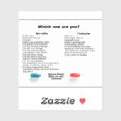 Sind Sie ein Beschützer oder ein Spreizer? Aufkleber (Blatt)