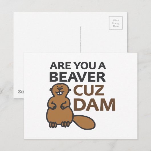 Sind Sie ein Biber-Cuz-Damm? Postkarte (Vorne/Hinten)