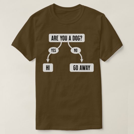 Sind Sie ein Hundewitz Niedliche Flussdiagramm? T-Shirt (Design vorne)