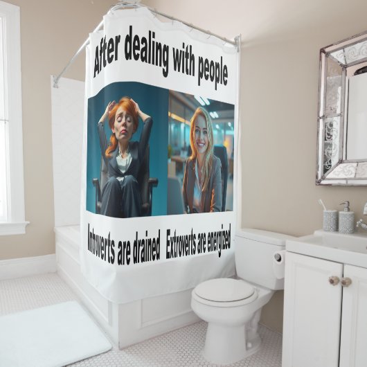 Sind Sie ein introvertierter oder extrovertierter Duschvorhang (Beispiel)