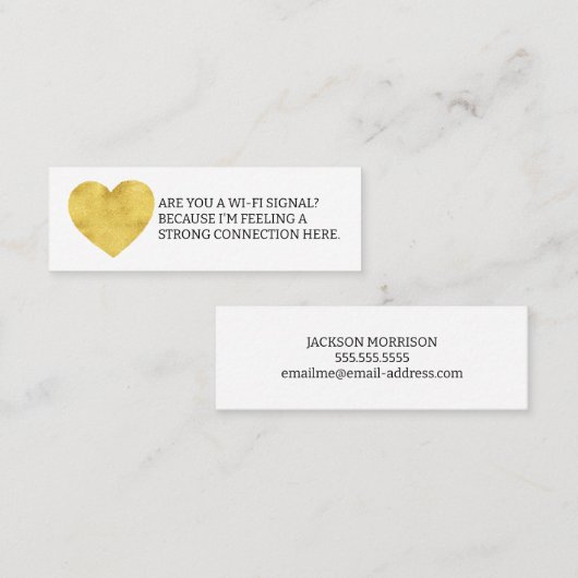Sind Sie ein Wi-Fi Signal-Spaß Verabredend Calling Mini Visitenkarte (Vorne/Hinten)