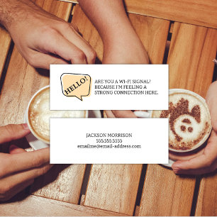 Sind Sie ein Wi-Fi Signal-Spaß Verabredend Calling Mini Visitenkarte