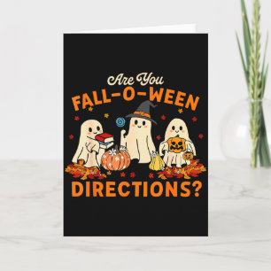 Sind Sie Fall-o-ween-Anweisungen Lustiger Geist-Le Karte