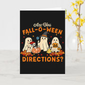 Sind Sie Fall-o-ween-Anweisungen Lustiger Geist-Le Karte (Gelbe Blume)