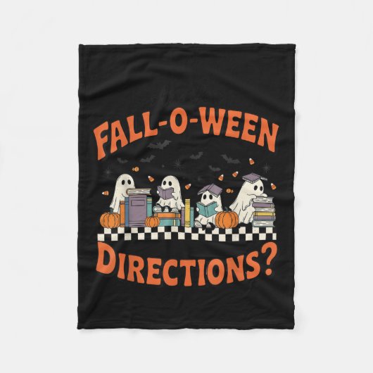 Sind Sie Fall O Ween Anweisungen Lustiger Hallowee Fleecedecke (Vorderseite)