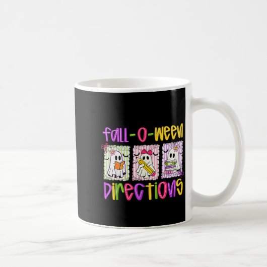 Sind Sie Fall-o-ween Anweisungen Lustiger Lehrer H Kaffeetasse (Rechts)