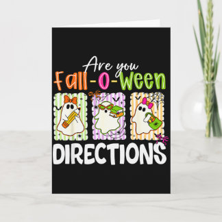Sind Sie Fall-o-ween-Anweisungen Süße Geisterlehre Karte