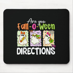 Sind Sie Fall-o-ween-Anweisungen Süße Geisterlehre Mousepad