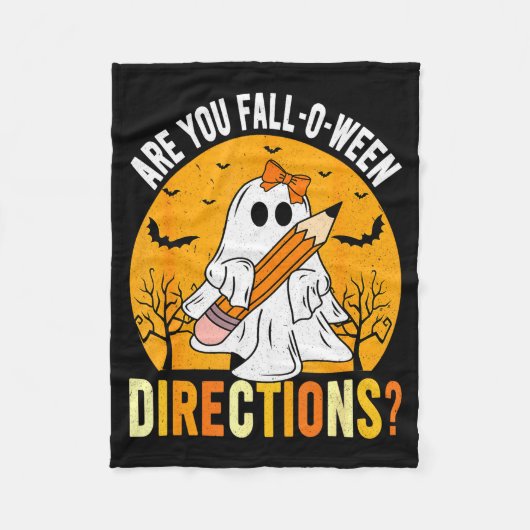 Sind Sie Fall-o-ween Direction Lustig Sarkastische Fleecedecke (Vorderseite)