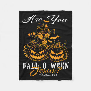 Sind Sie Fall-o-ween Jesus Christliche Kürbisse Ha Fleecedecke