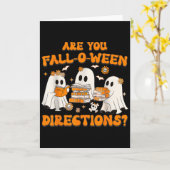 Sind Sie Fall O Ween Richtungen Gespenst Lehrer Ha Karte (Gelbe Blume)