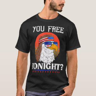 Sind Sie frei heute Abend 4. Juli Retro American B T-Shirt